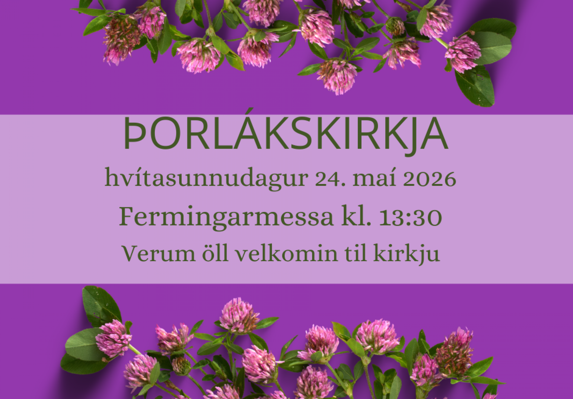 Fermingarmessa á hvítasunnudag